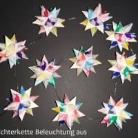 Origami Bastelset Bascetta 10 Sterne transparent/bunt 5,0 cm x 5,0 cm Bild 7