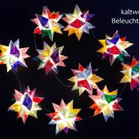Origami Bastelset Bascetta 10 Sterne transparent/bunt 4,5 cm x 4,5 cm Bild 4