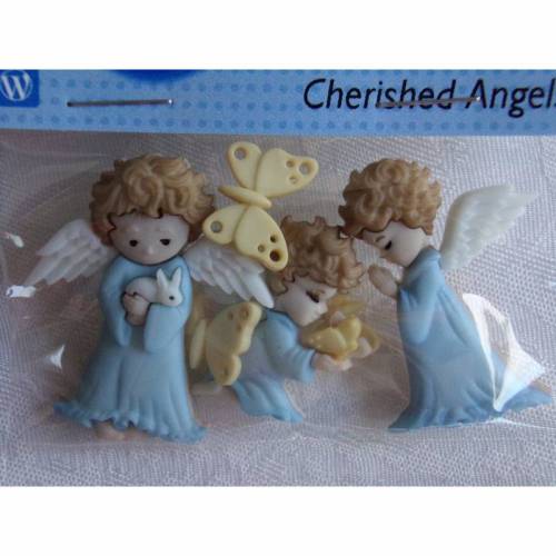Dress it up Knöpfe     Engel + Schmetterling      (1 Pck.)    Cherished Angels        Kinderknöpfe