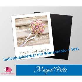 12 Magnetfotos - Polaroid-Design | personalisierbar mit Foto - save the date