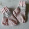 Frühchenset, Baby-Set, Mütze und Schuhe aus Wolle (Merino), rosa Bild 2