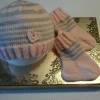 Frühchenset, Baby-Set, Mütze und Schuhe aus Wolle (Merino), rosa Bild 4