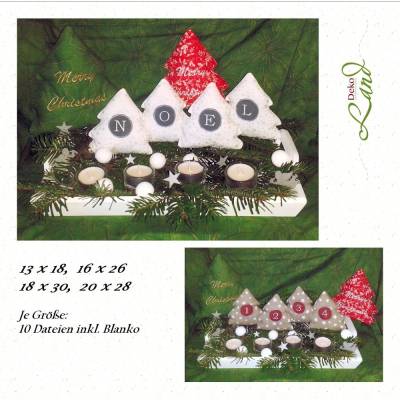 ITH Stickdatei Adventstannen Set