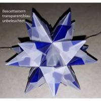 Origami Bastelset Bascetta 10 Sterne transparent/blau 5,0 cm x 5,0 cm Bild 1
