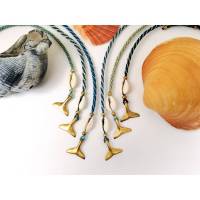 Makramee - Armbänder mit Kauri - Muschel und Messing - Fluke Bild 1