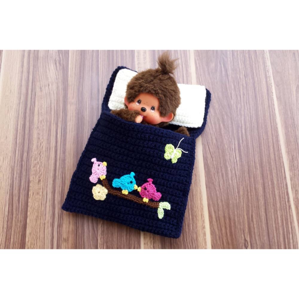 Puppenbettchen - Schlafsack für Monchichi 20 cm Bild 1