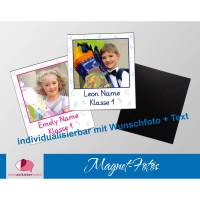 20 Magnetfotos - Polaroid-Design | personalisierbar mit Foto - Einschulung Bild 1
