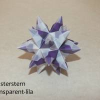 Origami Bastelset Bascetta 10 Sterne transparent/lila 5,0 cm x 5,0 cm Bild 1