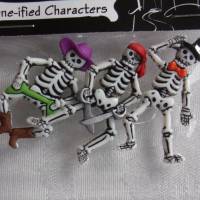 Dress it up Knöpfe    lustige Skelette   (1 Pck.)    Bone Ified Characters   Kinderknöpfe Bild 1