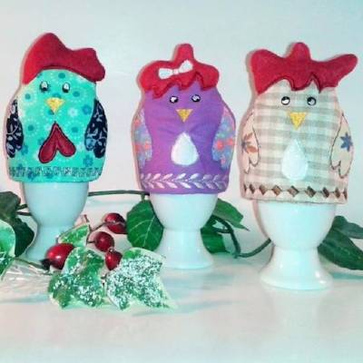 ITH Stickdatei Eierwärmer Family