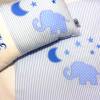 personalisiertes Kissen Namenskissen für Jungen und Mädchen bestickt mit Sternen Kuschelkissen mit Hase Geschenk zur Geburt Taufe Bild 2