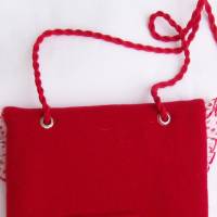 Trachtentasche, Umhängetasche Tracht, Dirndl-Tasche, rot, Unikat, Handtasche Tracht, Volkfesttasche Bild 4