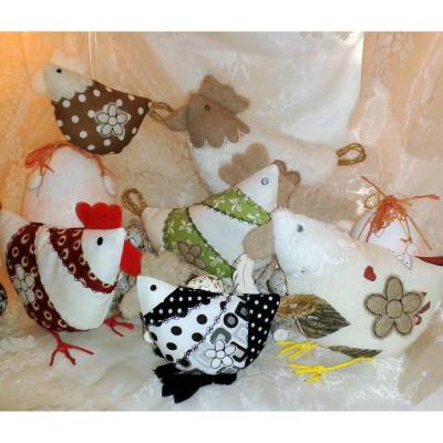 ITH Stickdatei Patchwork Hühner