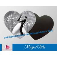 15 Magnetfotos | Herz - personalisierbar mit Foto, als Gastgeschenk oder Erinnerung Bild 1