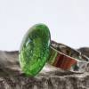 Ring, verstellbar mit Glascabochon, lampwork Bild 3