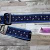 Hundehalsband mit Schlüsselanhänger blau , maritimes Muster Bild 2