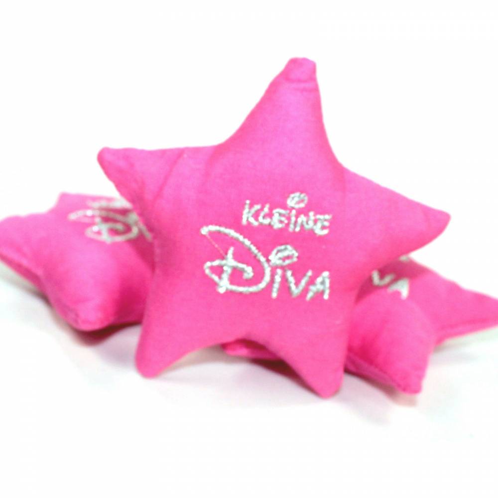 Schnullerkette mit Namen Kleine Diva Katze Krone Mädchen rosa pink lila 