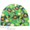 Babyset Mütze und Halstuch mit wilden Tieren auf grün Bild 2