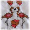 "  Flamingo - Liebespaar mit Herzen,  Ich liebe dich " Stickdatei, 13 cx 18 cm,bitte Format auswählen Bild 4