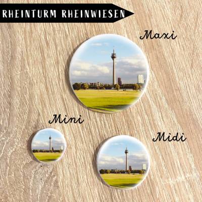 Rheinturm mit Rheinwiesen Button