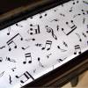 Tastenläufer für Klavier Keyboard Piano Musik weiß schwarz Längenwahl x Breite 15,5 cm Tastaturabdeckung Klavierabdeckung Tastatur Klaviatur Bild 2