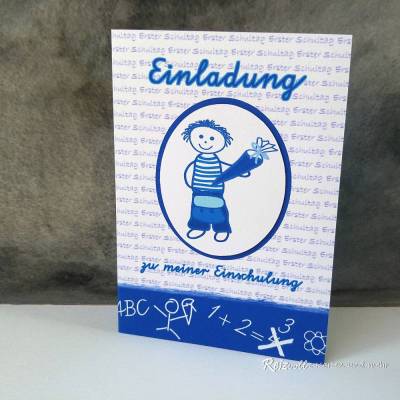 Einladungskarte Einschulung Schulanfang Junge