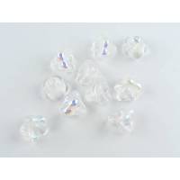 10 Glasperlen Glockenblume 11 x 13 mm kristall mit AB-Beschichtung Bild 1