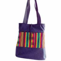 Geräumiger Shopper - Stoff "Peru" mit Softshell, Tragetasche, Schultertasche, Handtasche, Shopper Bild 1
