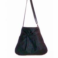 Tasche aus Softshell schwarz, Tragetasche, Schultertasche, Handtasche, Shopper, Umhängetasche Bild 3