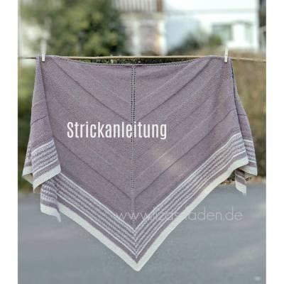 Strickanleitung Lizas Tuch Lavendelfeld
