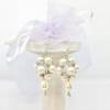 Hochzeits-Ohrringe aus Crystal Pearls - 8 mm - handgefädelt - Unikat Bild 2