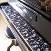 Tastenläufer für Klavier Keyboard Piano Halloween schwarz weiß Längenwahl x Breite 15,5 cm Tastaturabdeckung Klavierabdeckung Tastatur Klaviatur Bild 3
