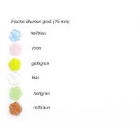 10 Glasblumen flach 15 mm - Farbauswahl Bild 1