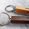 Schlüsselanhänger aus Holz mit Wunschgravur Familie, Glück, Liebe, Zuhause individualisiert, Geschenk Mann, Vater, Bild 3