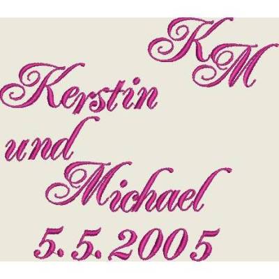 Stickdatei ca. 25mm Buchstaben Monogramm, Schönschrift, Schrift   Set 400