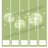 Ordnerrücken Aufkleber - Pusteblume - grün | 5 er Set Aufkleber für schmale Ordner Bild 3