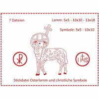 Osterlamm und christliche Symbole Bild 1