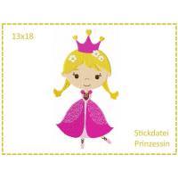 Prinzessin 13x18 Stickdatei Bild 1