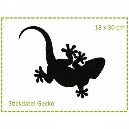 Stickdatei Gecko 18x30 Füllstich