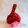 Projektbeutel "Rote Blumen", japanische Knotentasche, Stoffbeutel, Wendetasche, Knotentasche Bild 5