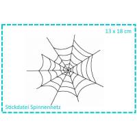 Spinnennetz - Halloweeneule 13x18 Stickdatei Bild 1