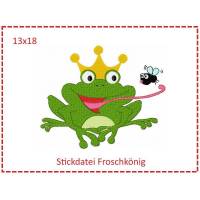 Froschkönig 13x18 Stickdatei Bild 1