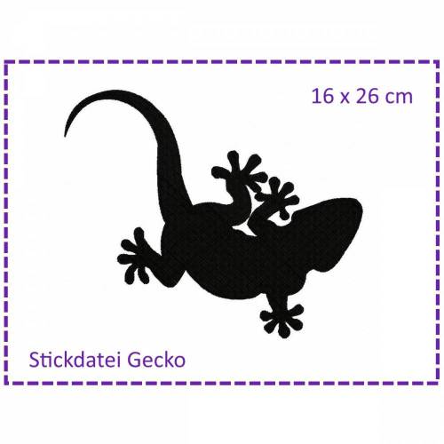 Stickdatei Gecko 16x26 Füllstich