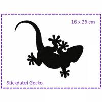 Stickdatei Gecko 16x26 Füllstich Bild 1