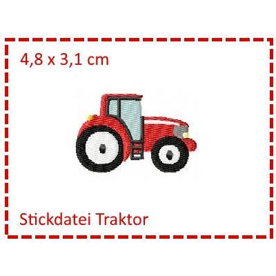 Stickdatei 10x10cm Traktor Füllstich Mini Bild 1