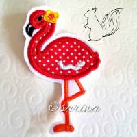 roter Flamingo,  Aufnäher in verschiedenen Größen (S-XL) Bild 1
