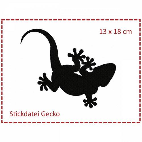 Stickdatei Gecko 13x18 Füllstich