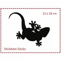 Stickdatei Gecko 13x18 Füllstich Bild 1