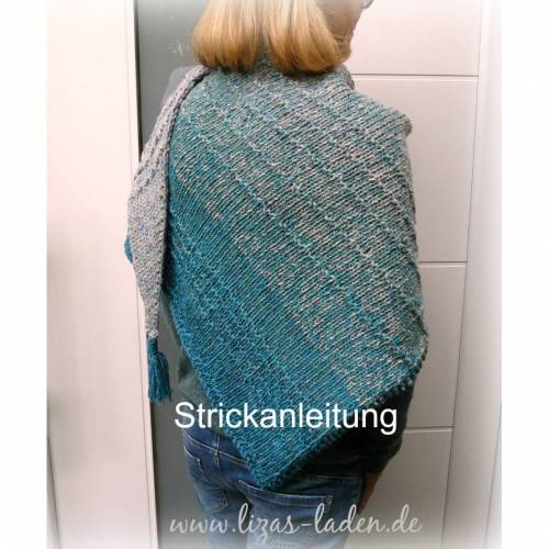 Strickanleitung Großes Dreieckstuch aus Tweed