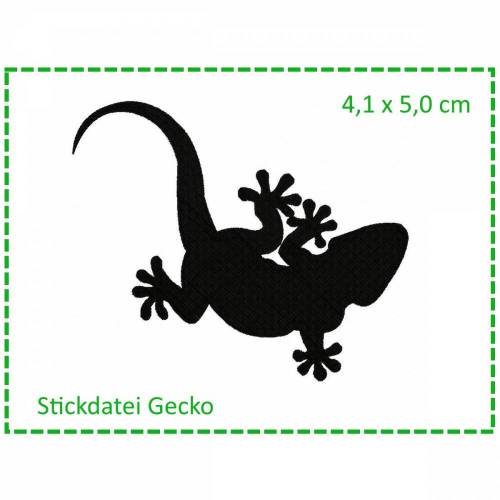 Stickdatei Gecko mini 10x10 Füllstich